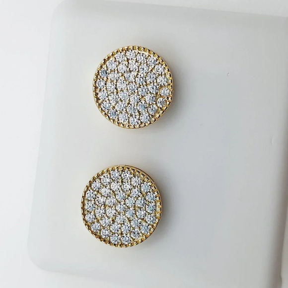 "14K Gold Plated Cubic Zircon Earrings, INUS1BR119 - Picture 10 of 10